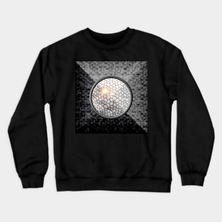 Sacred Geometry 3D Titanium Pyramid Architecture Crewneck Sweatshirt